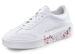 New ELENA EDEN Sneaker mit Blumen-Dessin WEISS