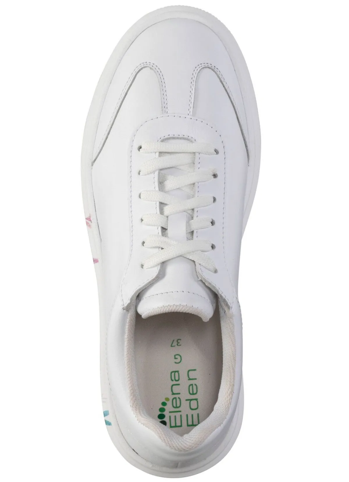New ELENA EDEN Sneaker mit Blumen-Dessin WEISS