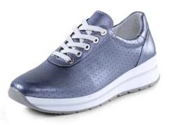 ELENA EDEN Sneaker mit Zierperforation STAHLBLAU
