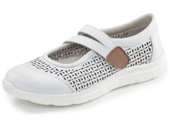 Best ELENA EDEN , sommerliche Damen-Spangenschuhe, Weite H, mit herausnehmbarem Fußbett WEISS