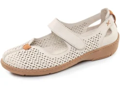 Hot ELENA EDEN , sommerliche Damen-Slipper, Weite G, mit herausnehmbarem Fußbett HELLBEIGE