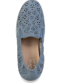 New ELENA EDEN , sommerliche Damen-Slipper, Weite G, mit herausnehmbarem Fußbett JEANS