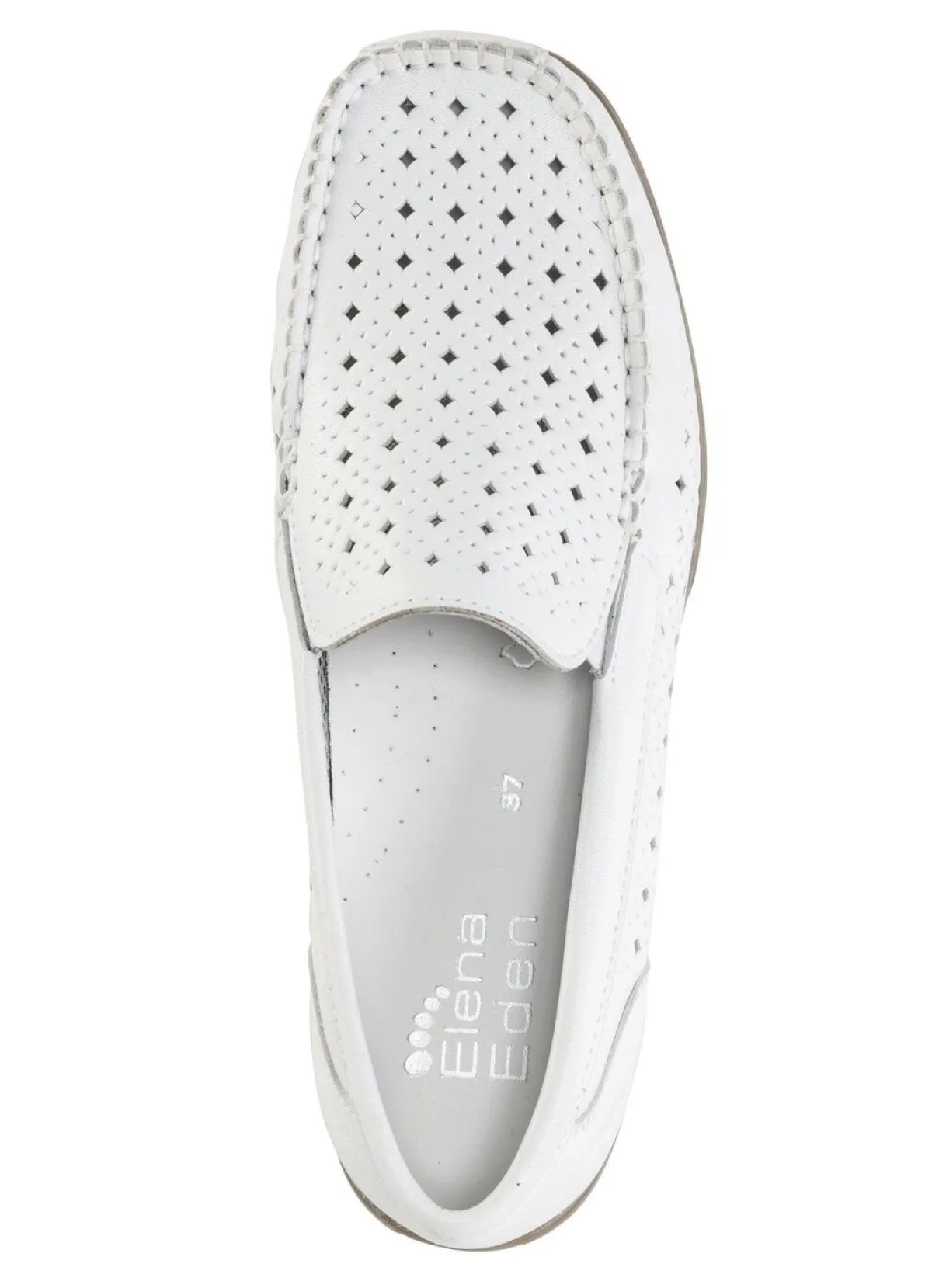 Best BADER ELENA EDEN, sommerliche Damen-Slipper, Weite H, mit herausnehmbarem Fußbett WEISS