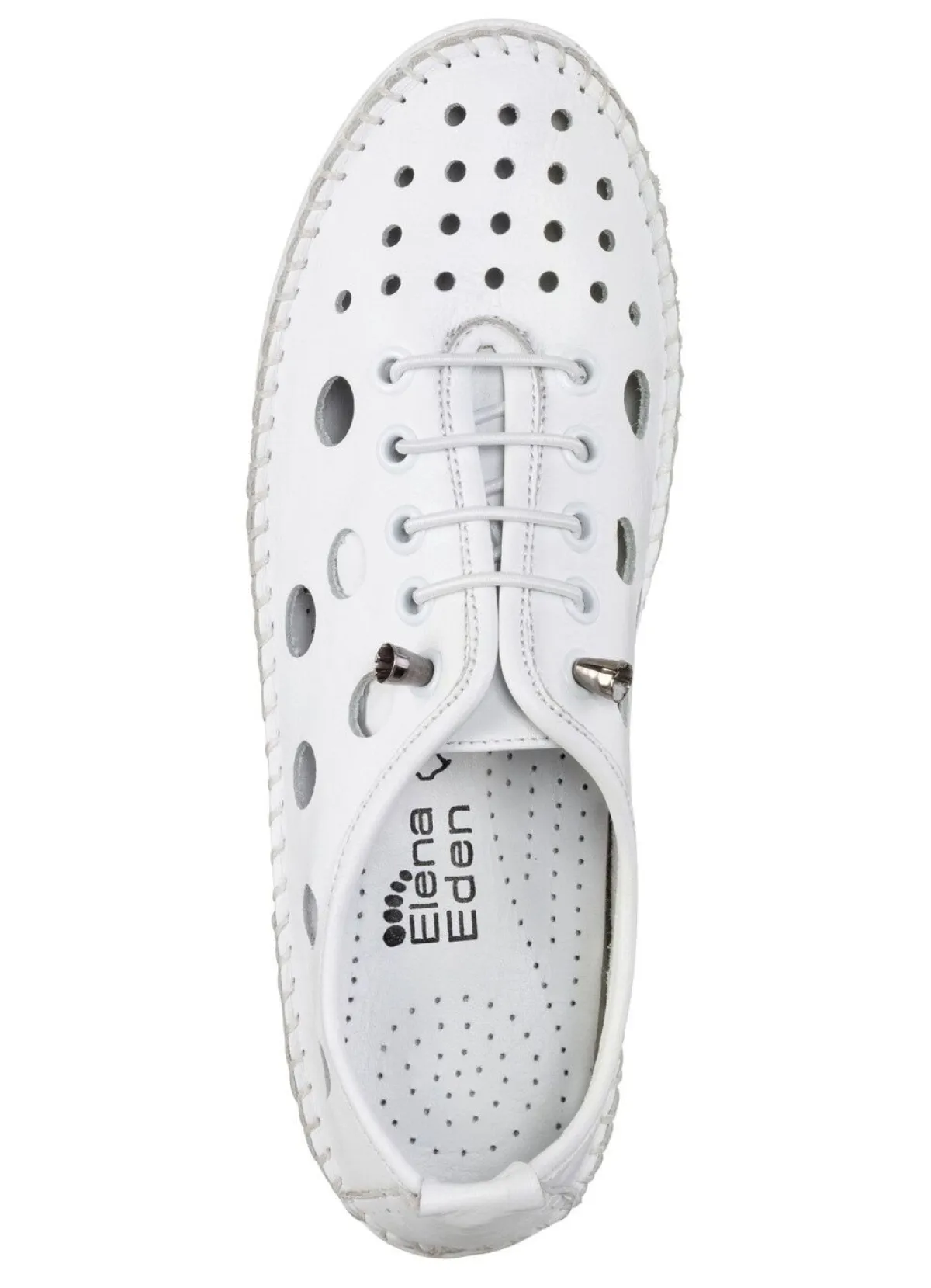 Clearance ELENA EDEN , sommerliche Damen-Slipper, Weite G, mit herausnehmbarem Fußbett WEISS