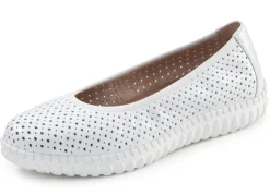 Sale ELENA EDEN , sommerliche Damen-Ballerinas, Weite G, mit herausnehmbarem Fußbett WEISS