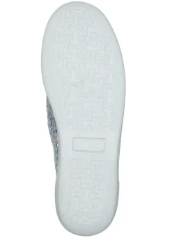 New ELENA EDEN , sommerliche Damen-Slipper, Weite G, mit herausnehmbarem Fußbett SILBERGRAU