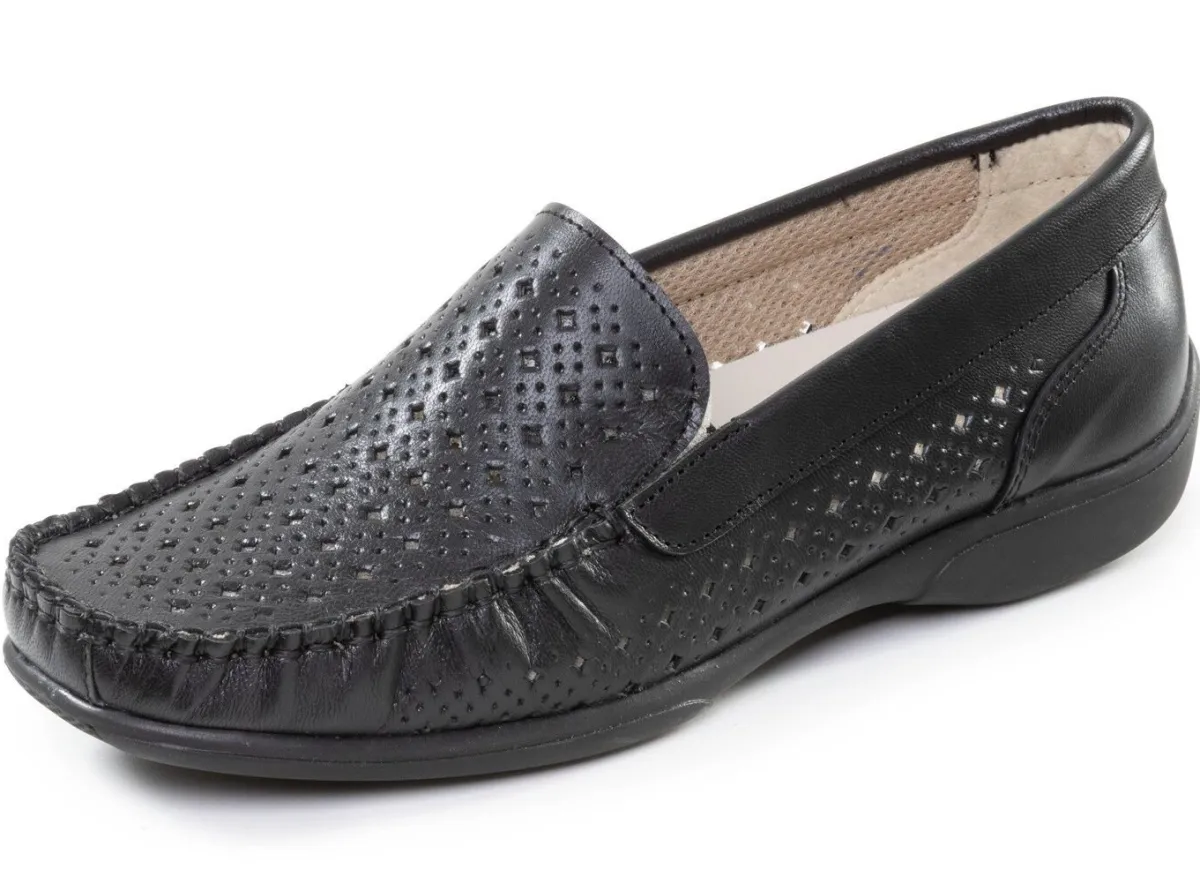 Online BADER ELENA EDEN, sommerliche Damen-Slipper, Weite H, mit herausnehmbarem Fußbett SCHWARZ