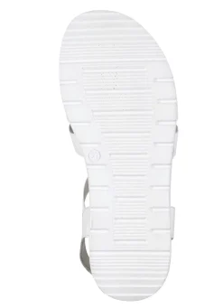 Discount ELENA EDEN , sommerliche Damen-Sandalen, Weite G, aus Leder WEISS-SILBER
