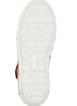 ELENA EDEN , sommerliche Damen-Slipper, Weite H, mit herausnehmbarem Fußbett WEISS-COGNAC