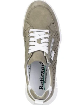 Discount ELENA EDEN , sommerliche Damen-Sneaker, Weite H, mit herausnehmbarem Fußbett KHAKI-WEISS