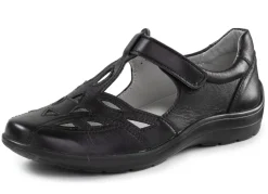 Best ELENA EDEN , sommerliche Damen-Slipper, Weite H, mit herausnehmbarem Fußbett SCHWARZ