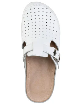 ELENA EDEN , sommerliche Damen-Clogs, Weite G, mit verstellbarer Schließe WEISS
