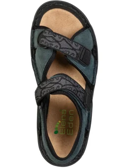 New ELENA EDEN , sportliche Damen-Sandalen, Weite G, mit Klettverschluss DUNKELBLAU