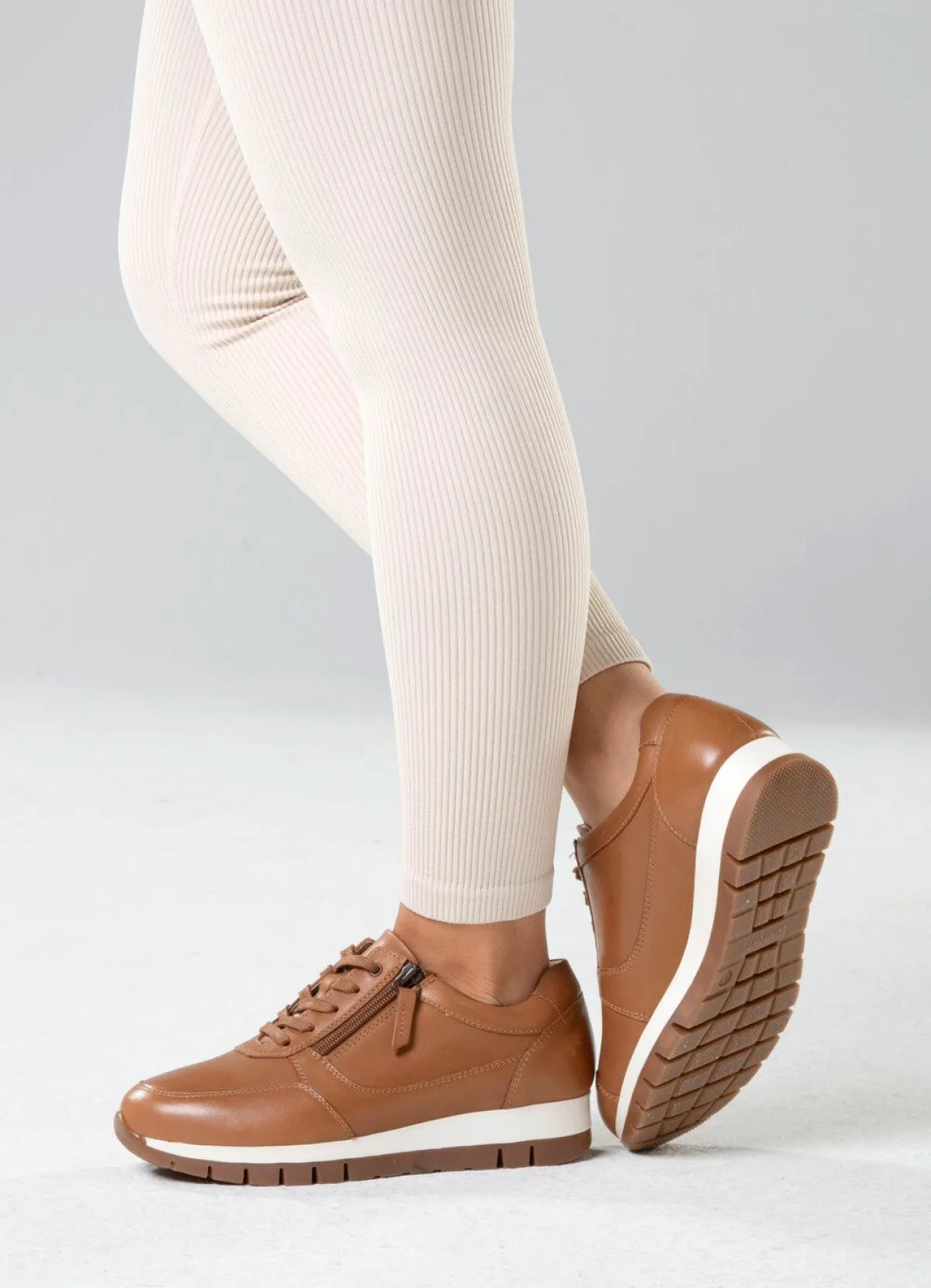Discount BADER ELENA EDEN, sportliche Damen-Sneaker, Weite H, mit herausnehmbarem Fußbett CAMEL