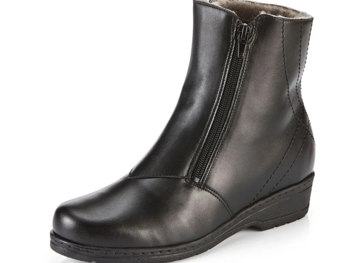 New ELENA EDEN Stiefelette aus weichem Nappaleder SCHWARZ