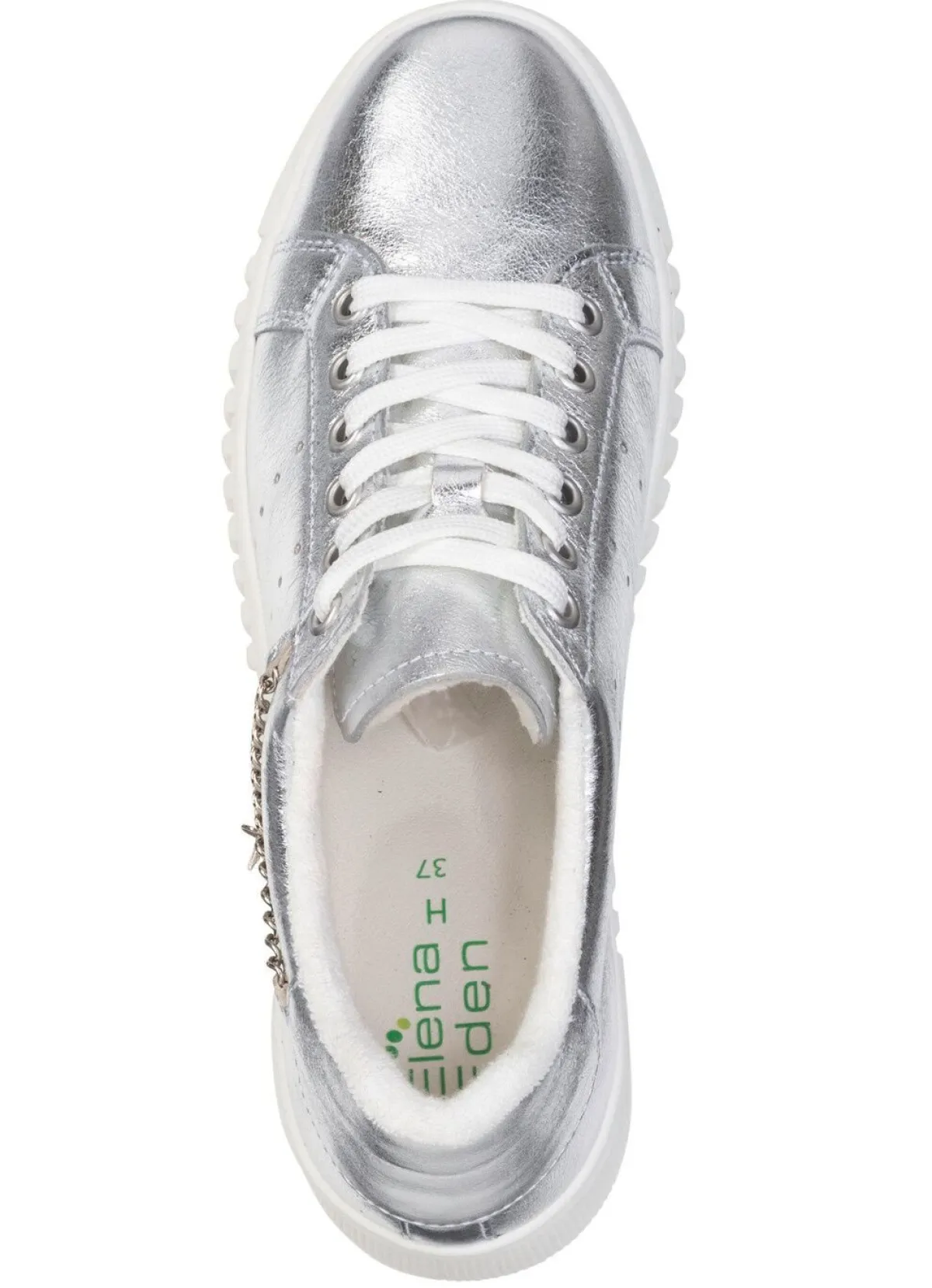 Outlet BADER ELENA EDEN, stylische Damen-Sneaker, Weite G, herausnehmbares Fußbett SILBER
