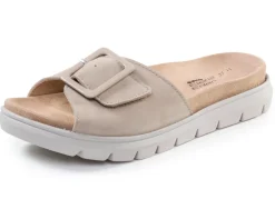 Online ELENA EDEN , stylische Damen-Pantoletten, Weite H, mit herausnehmbarem Fußbett BEIGE