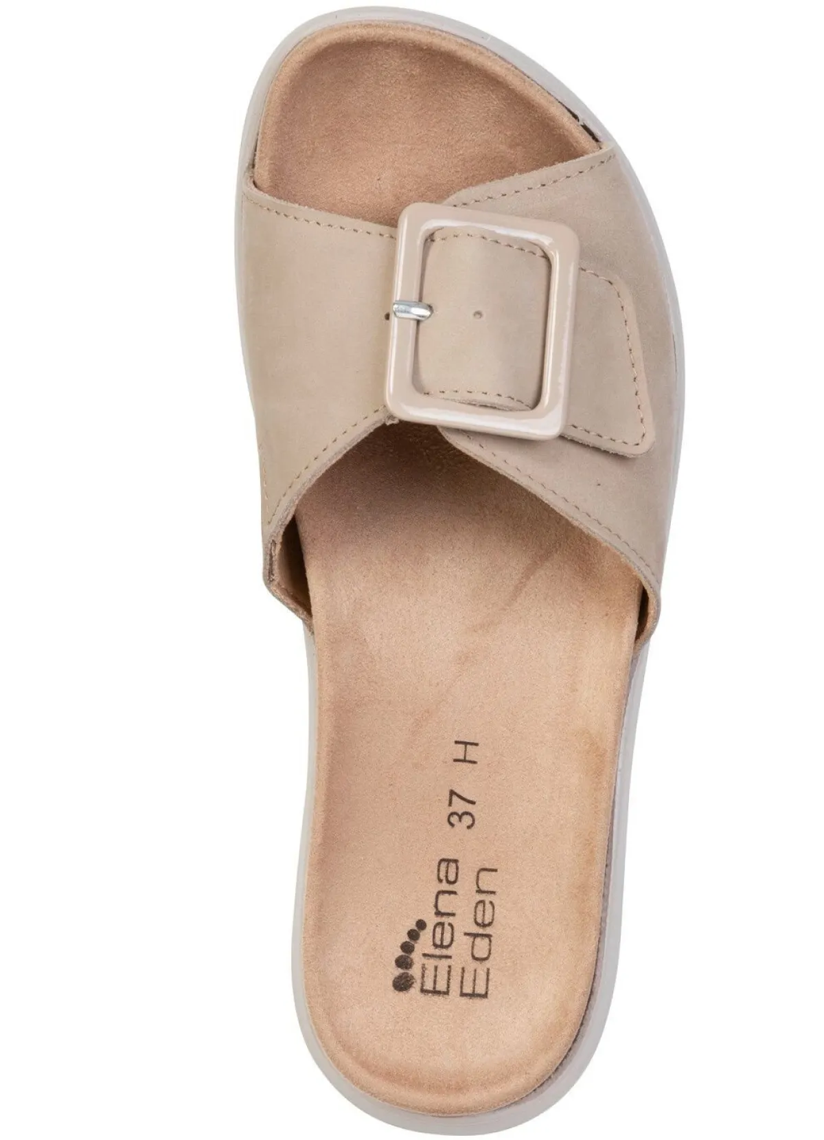 Online ELENA EDEN , stylische Damen-Pantoletten, Weite H, mit herausnehmbarem Fußbett BEIGE