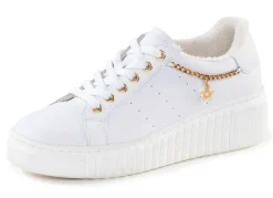 Best BADER ELENA EDEN, stylische Damen-Sneaker, Weite G, herausnehmbares Fußbett WEISS
