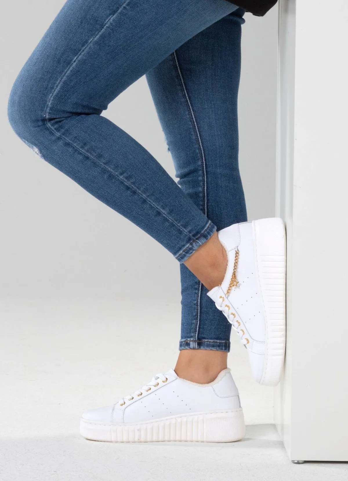 Best BADER ELENA EDEN, stylische Damen-Sneaker, Weite G, herausnehmbares Fußbett WEISS
