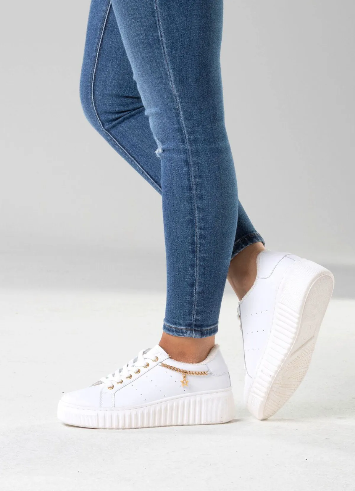 Best BADER ELENA EDEN, stylische Damen-Sneaker, Weite G, herausnehmbares Fußbett WEISS