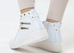 Clearance ELENA EDEN , sytlische Damen-Boots, Weite H, mit herausnehmbarem Fußbett WEISS