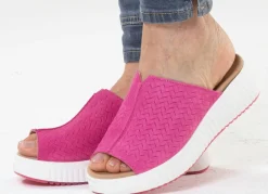 Clearance ELENA EDEN , trendige Damen-Pantoletten, Weite H, mit herausnehmbarem Fußbett PINK
