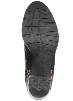 Clearance ELENA EDEN , trendige Damen-Stiefeletten, Weite G, mit herausnehmbarem Fußbett SCHWARZ-BRAUN
