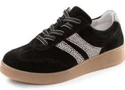Discount ELENA EDEN , trendige Damen-Sneaker, Weite K, mit herausnehmbarem Fußbett SCHWARZ-BEIGE