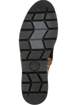 ELENA EDEN , trendige Damen-Stiefeletten, Weite G, mit herausnehmbarem Fußbett SCHWARZ-BRAUN