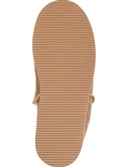 Online ELENA EDEN , warme Damen-Hausschuhe, Weite G, mit Lammfell TABAKBRAUN