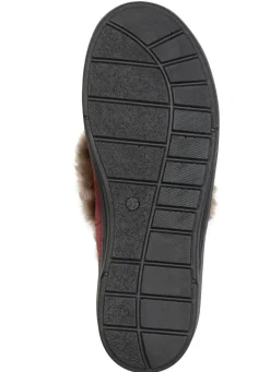 Hot BADER ELENA EDEN, warme Damen-Hausschuhe, Weite H, mit Lammfell BORDEAUX