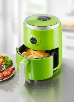 Discount BADER Energiesparende Heißluftfritteuse GRÜN-SILBER