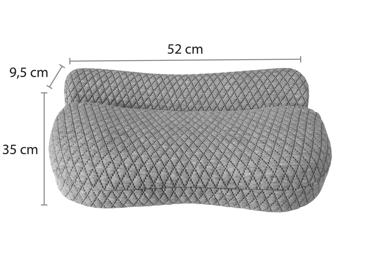 New BADER Ergonomisch geformtes Nackenstützkissen grau