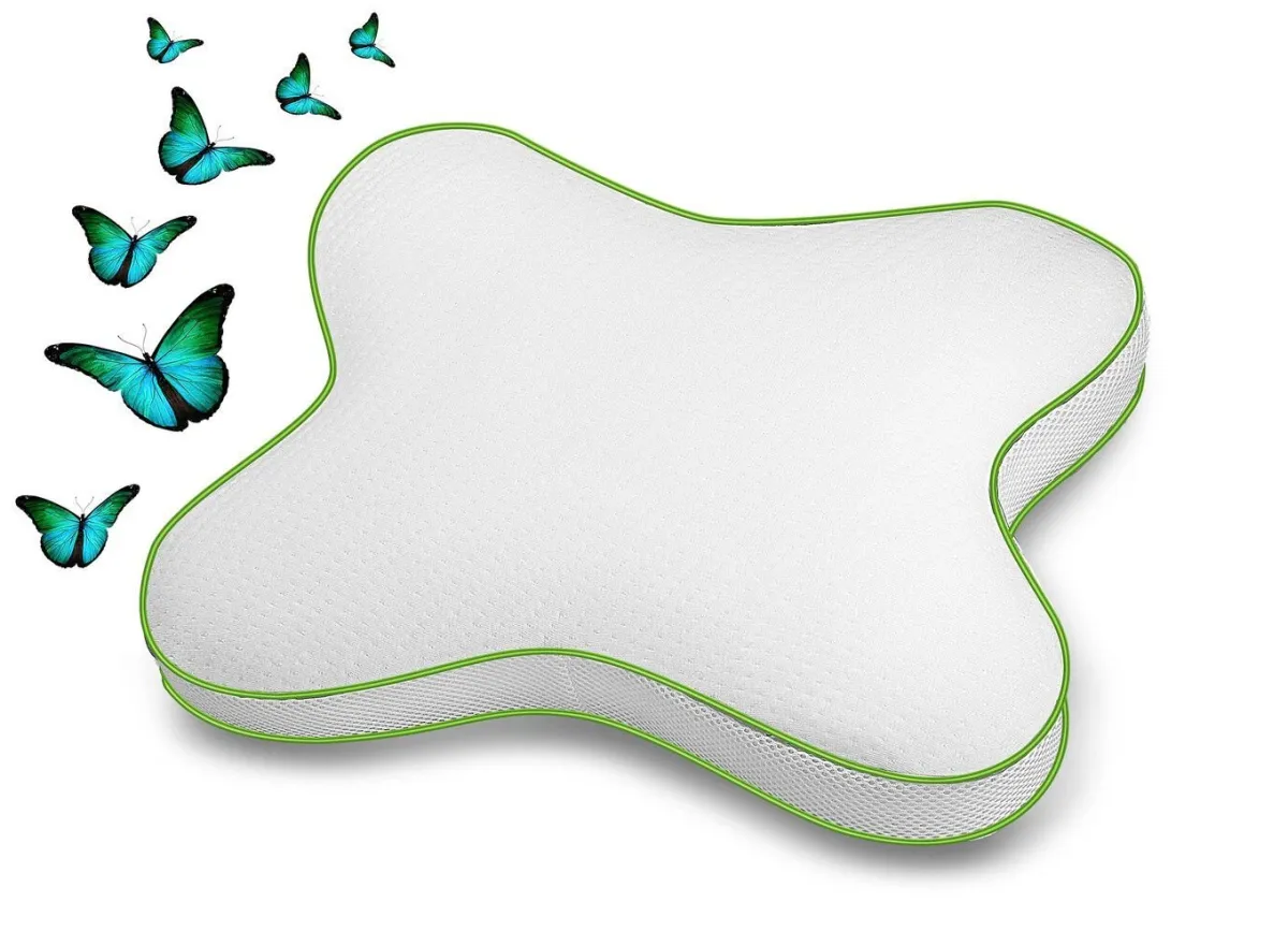Best BADER Ergonomisch geformtes Schmetterlingskissen WEISS