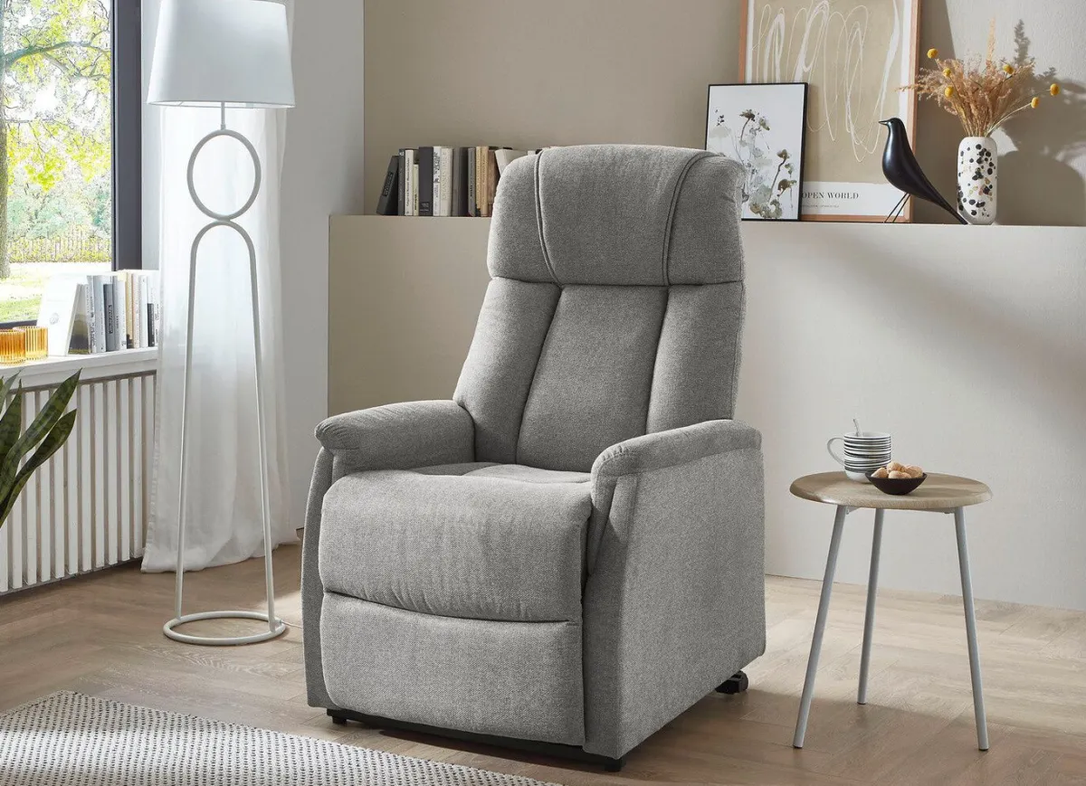 Outlet BADER Erstklassiker TV-Sessel mit Motor und Aufstehhilfe GRAU
