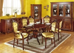 Clearance BADER Esszimmer-Möbel mit Wurzelholzfurnier NUSSBAUM