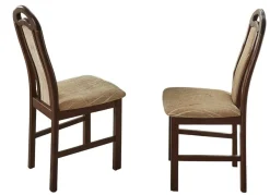 New BADER Esszimmerstühle, 2er-Set, aus massiver Buche NUSSBAUM-BEIGE
