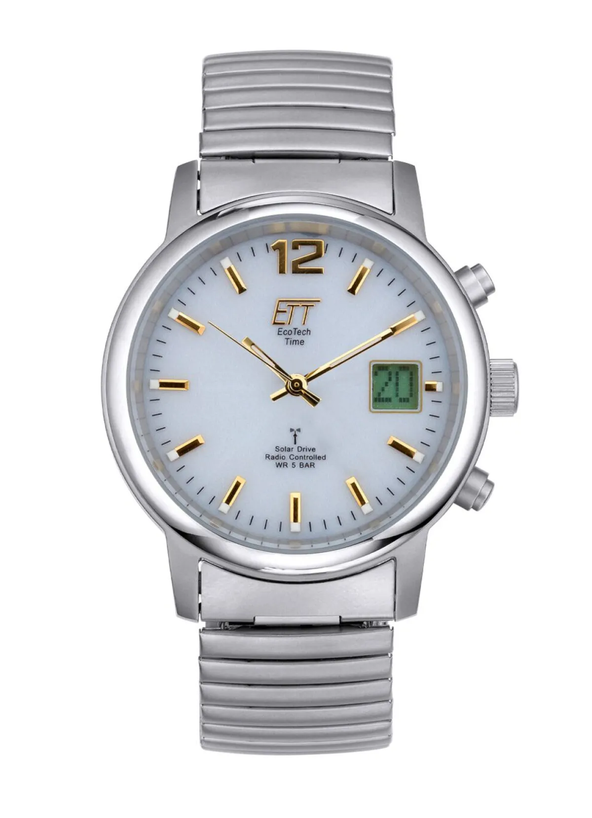 ETT -Funk-Solar-Herrenuhr im Titanlook