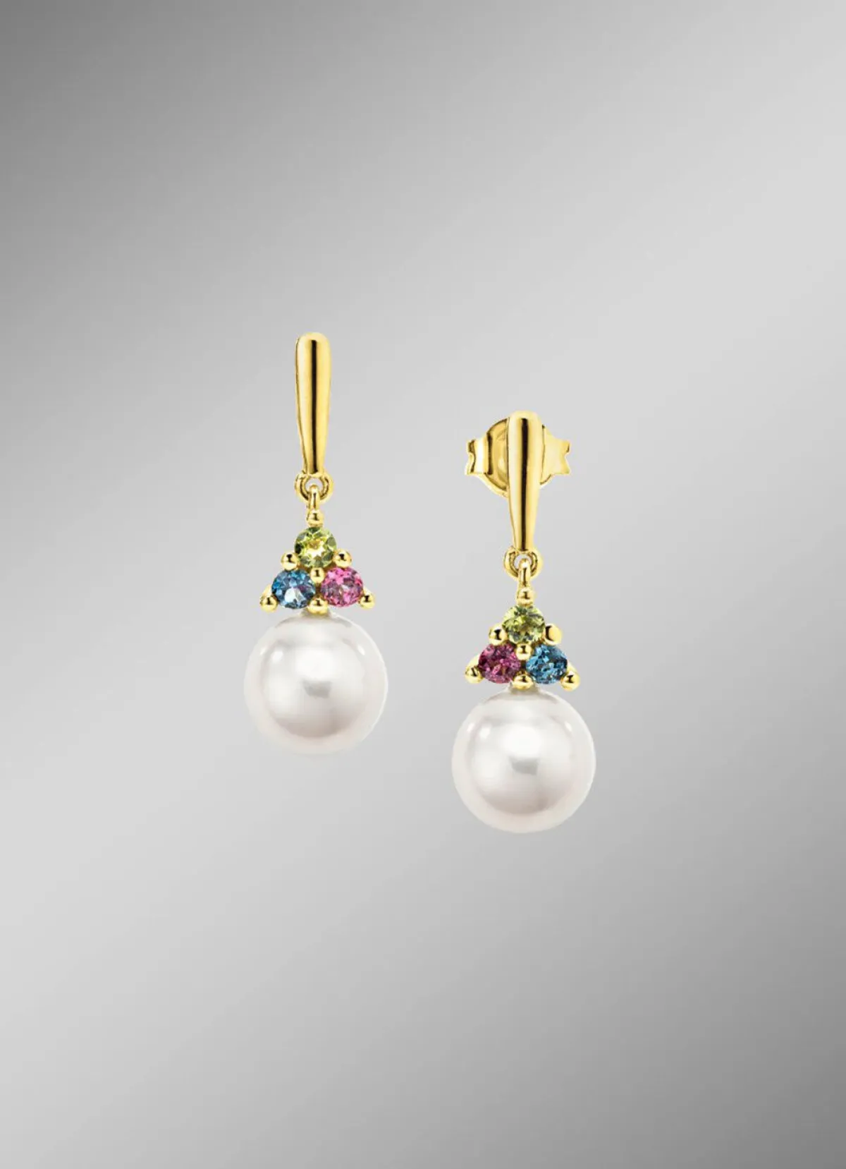 Outlet BADER Exquisite Eleganz Ohrstecker mit Süßwasser-Zuchtperlen und Edelsteinen