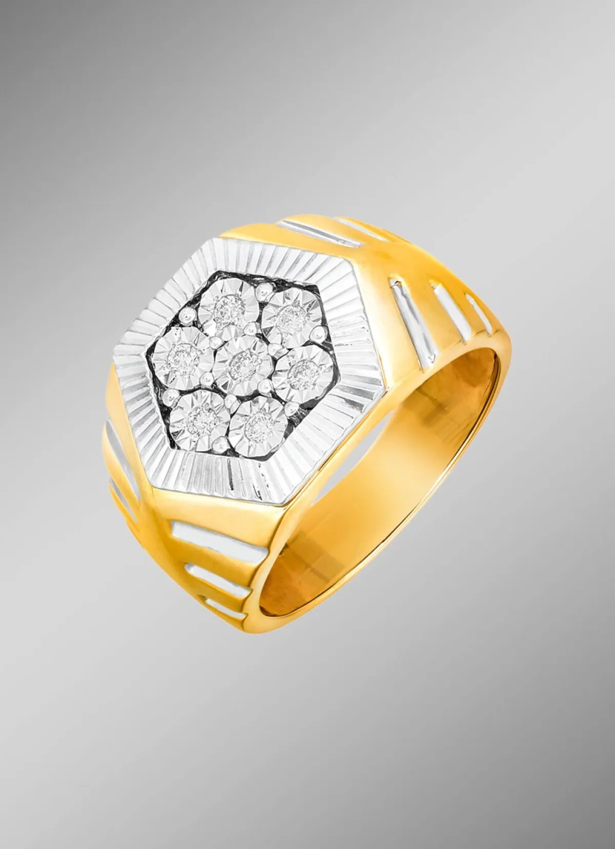 Outlet BADER Exquisiter Herrenring in Bicolor