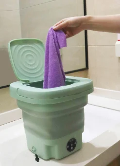 Clearance BADER Faltbare Mini-Waschmaschine GRÜN
