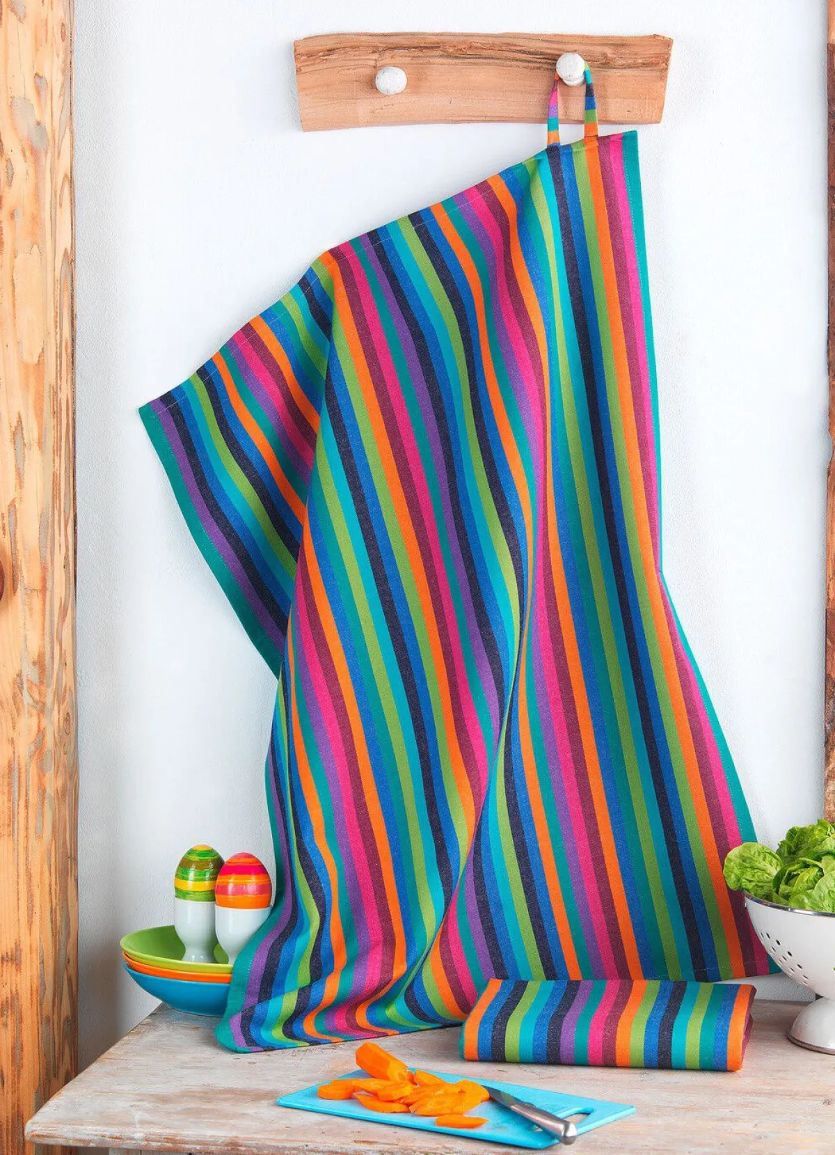 Best CAWÖ Farbenfrohe Geschirrtücher, 2er-Set MULTICOLOR DUNKEL