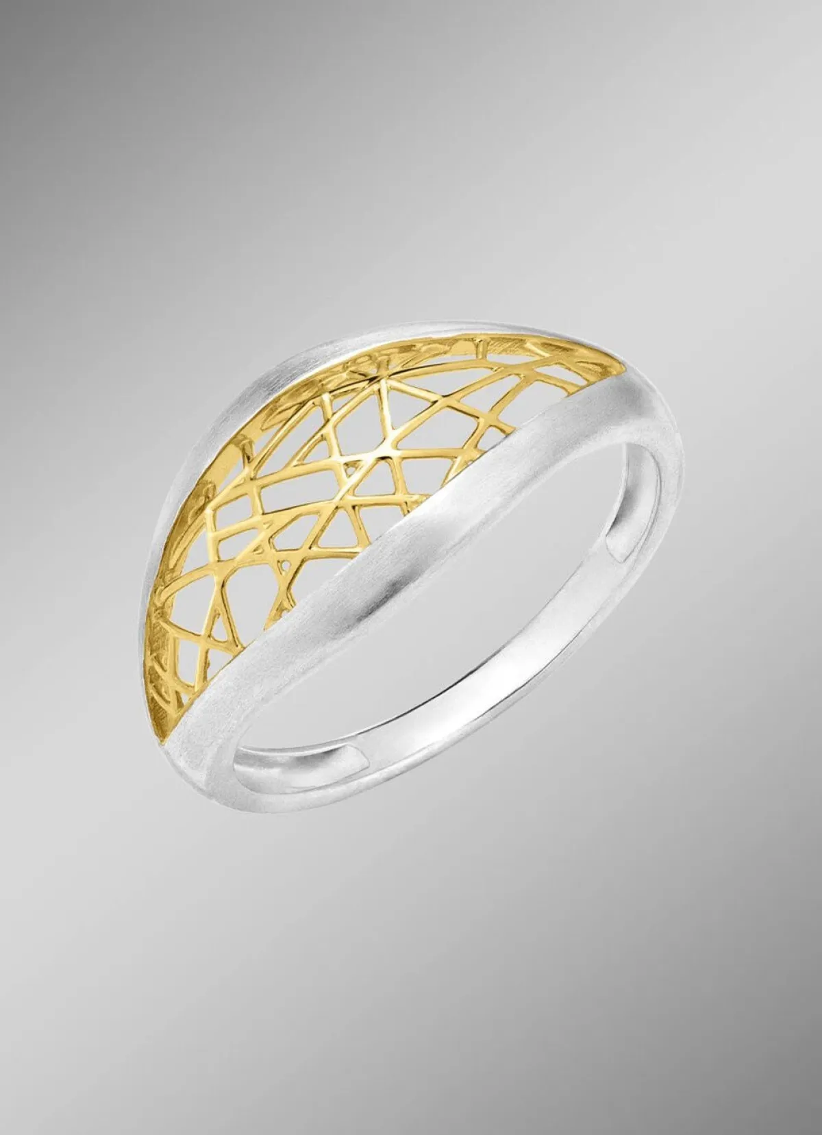 New BADER Faszinierender Damenring in edler Bicolor-Optik