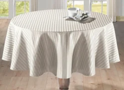 BADER Feine Tisch- und Raumdekoration mit glänzendem Streifendessin CHAMPAGNER