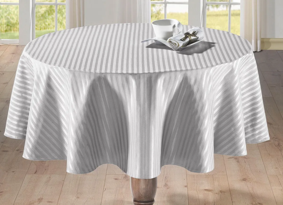 Clearance BADER Feine Tisch- und Raumdekoration mit glänzendem Streifendessin CREME