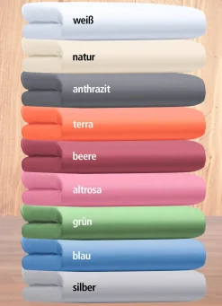 Hot BADER Fein-Single-Jersey Spannbetttücher TERRA