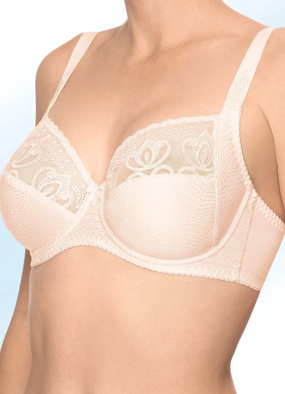 Online BADER Felina Bügel-BH mit elastischer Stickereispitze ZARTAPRICOT