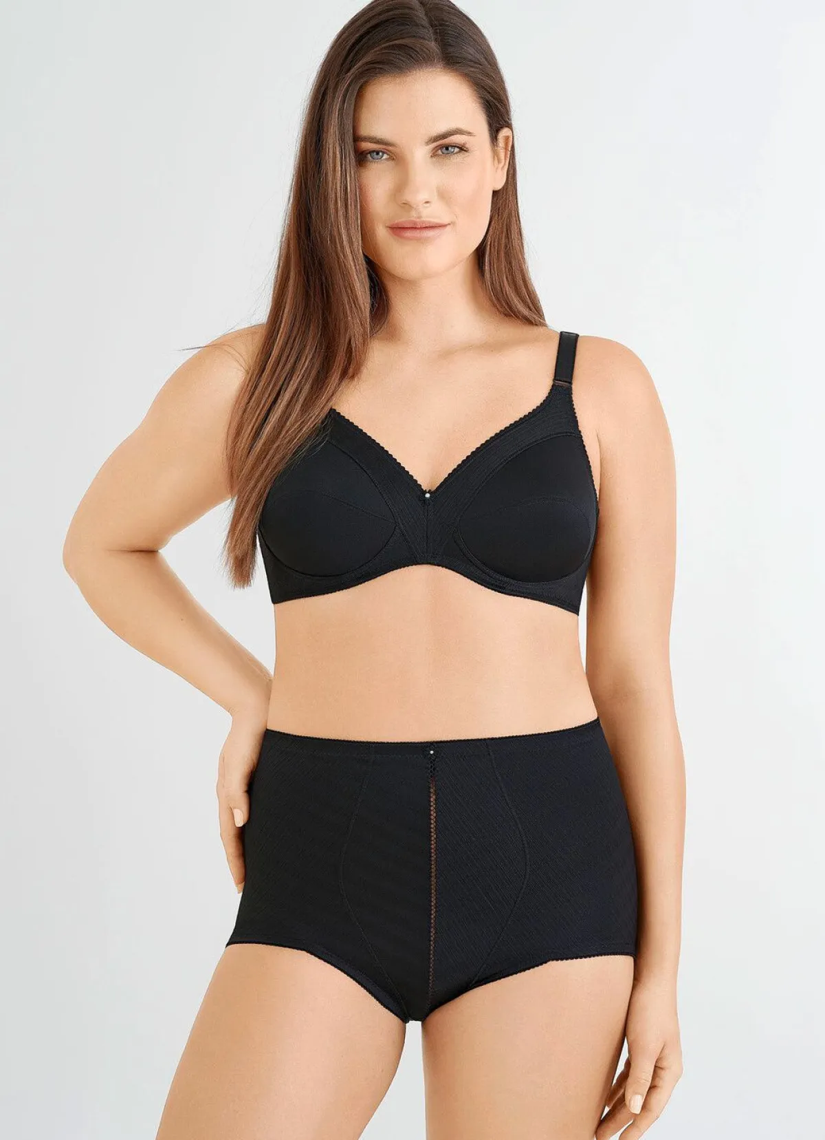 Discount BADER Felina BH mit Strukturmuster SCHWARZ