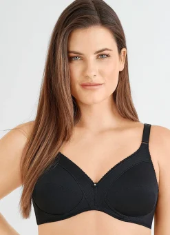 Discount BADER Felina BH mit Strukturmuster SCHWARZ